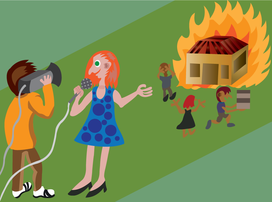 The Ghoulish behavior of the mainstream Media, When journalists take too much interest in Negative and disturbing events