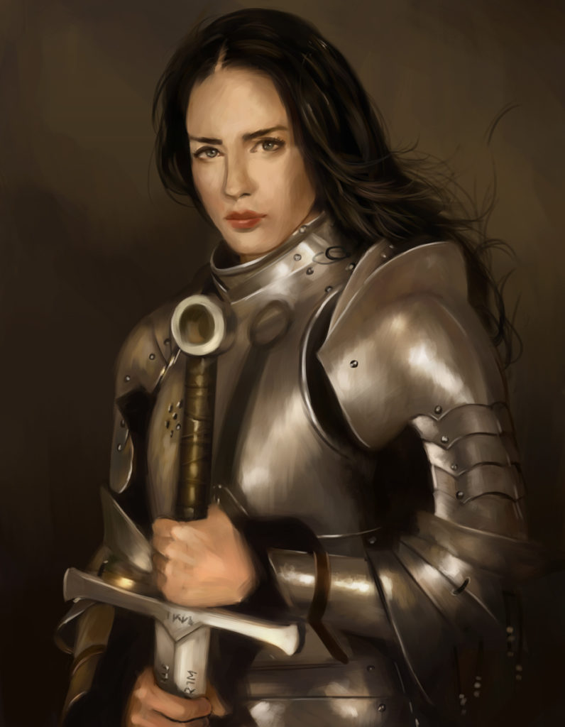 knightess in shining armour.